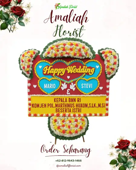 Papan Bunga Pernikahan Cipagalo